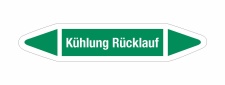 Rohrleitungskennzeichnung Aufkleber Etikett K&uuml;hlung...