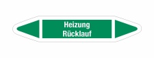 Rohrleitungskennzeichnung Aufkleber Etikett Heizung...