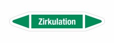 Rohrleitungskennzeichnung Aufkleber Etikett Zirkulation...