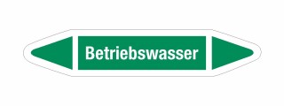Rohrleitungskennzeichnung Aufkleber Etikett Betriebswasser DIN 2403 Wasser - 125 x 25 mm / 50 Stück
