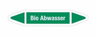 Rohrleitungskennzeichnung Aufkleber Etikett Bio Abwasser DIN 2403 Wasser