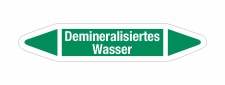 Rohrleitungskennzeichnung Aufkleber Demineralisiertes Wasser DIN 2403 Wasser - 75 x 15 mm / 10 Stück