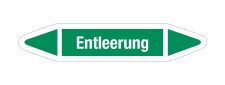 Rohrleitungskennzeichnung Aufkleber Etikett Entleerung...