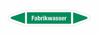 Rohrleitungskennzeichnung Aufkleber Etikett Fabrikwasser DIN 2403 Wasser