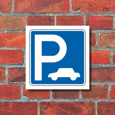 Schild Parkplatz f&uuml;r Autos Hinweisschild Parkplatzschild 400 x 400 mm