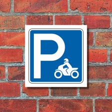 Schild Parkplatz Motorr&auml;der Motorrad Hinweisschild...