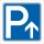 Schild Parkplatz Pfeil geradeaus Hinweisschild Parkplatzschild 400 x 400mm