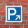 Schild Parkplatz Pfeil rechts aufw&auml;rts Hinweisschild Parkplatzschild 400 x 400mm