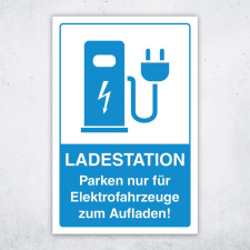 Schild Parkplatz Ladestation E-Auto Elektroauto Fahrzeuge...