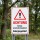 Das Bild zeigt ein Warnschild mit einem roten Dreieck und einem Ausrufezeichen, das auf die Allergiegefahr durch Eichenprozessionsspinner hinweist. Es ist in einem Waldgebiet aufgestellt, um Passanten vor den potenziellen Gesundheitsrisiken zu warnen.