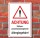 Schild Eichenprozessionsspinner Allergie Gefahr Hinweisschild 3 mm Alu-Verbund 450 x 300 mm