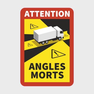 Toter Winkel Angles Morts - LKW / Magnetfolie 1 Stück
