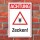 Schild Achtung Zecken Hinweisschild Gefahr 3 mm Alu-Verbund 450 x 300 mm