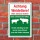 Schild Weidetiere Kühe Kuh Abstand halten Hunde anleinen Gefahr 3 mm Alu-Verbund 450 x 300 mm