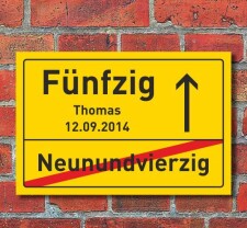 50. Geburtstag Ortsschild Geschenk Geburtstag Hausschild...