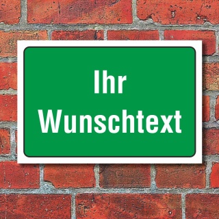 Schild Hinweisschild Wunschtext Firmenschild Praxisschild Wetterfest 3mm Alu-Verbund 300 x 200 mm 2 - Grün