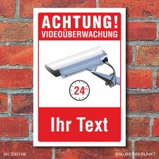Schild Videoüberwachung Warnschild Hinweisschild...