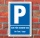 Schild Parkplatzschild Parken Kunden Ihr Text Logo hochkant 3 mm Alu-Verbund 300 x 200 mm