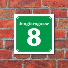 Schild Hausnummer Straße nach Wunsch Wunschtext...