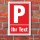 Schild Parkplatzschild Halteplatz Stellplatz Wunschtext Ihr Text Farbauswahl Rot 600 x 400 mm