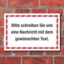 Kombischild Hinweisschild Firmenschild Wunschtext Eigener Text 3 mm Alu-Verbund 300 x 200 mm
