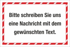 Kombischild Hinweisschild Firmenschild Wunschtext Eigener Text 3 mm Alu-Verbund 300 x 200 mm