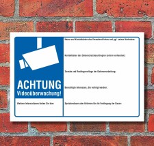 Schild Videoüberwachung videoüberwacht DSGVO...