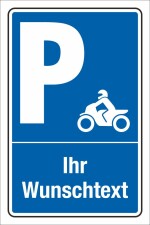 Schild Parken Parkplatz Stellplatz Ihr Text und...