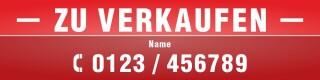 PVC-Banner Werbebanner Plane "Zu verkaufen", mit Ösen 2000 x 500 mm