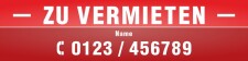 PVC-Banner Werbebanner Plane "Zu vermieten" mit...
