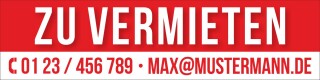 PVC Werbebanner Banner Plane Zu vermieten verkaufen mit Ösen
