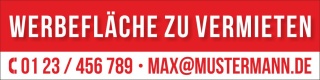 PVC Werbebanner Banner Plane Werbefl&auml;che zu vermieten mit &Ouml;sen