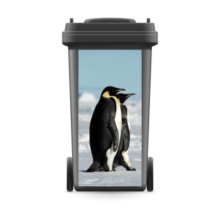 Mülltonnenaufkleber Mülltonne Abfalltonne Sticker Pinguine Antarktis Südpol - 720 x 320 mm