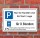 Schild Kundenparkplatz Nur für Kunden Ihr Text Logo Parkscheibe 3 mm Alu-Verbund