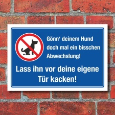 Schild Kein Hundeklo Hundehaufen Kot Abwechslung Kacken 3...