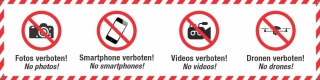 PVC Werbebanner Banner Plane Fotos Smartphone Videos Dronen verboten &Ouml;sen