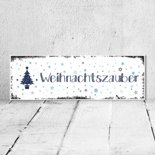 Vintage Shabby Holzschild Weihnachtszauber Winter Jahreszeit Geschenk Geburtstag