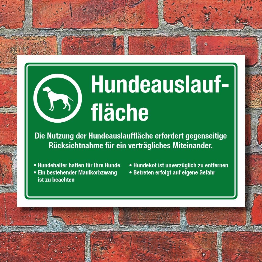 Schild Hundekot Hundehaufen Hundekacke entsorgen Hinweisschild 3 mm Alu-Verbund 