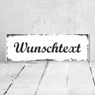 Vintage Shabby Holzschild Dekoschild T&uuml;rschild Haust&uuml;r Namensschild Wunschtext