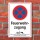 Schild Parkverbot Halteverbot Feuerwehrzugang Rettung Notfall 3 mm Alu-Verbund - 450 x 300 mm