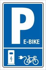 Schild Parkplatz Halteplatz E-Bike Ladestation Tankstelle 3 mm Alu-Verbund