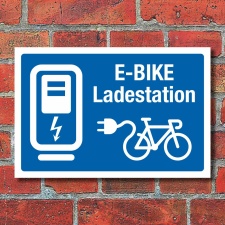 Schild Nur f&uuml;r E-Bike Tankstelle Ladestation...