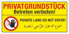 Motiv 6 - Schild Privatgrundstück Betreten verboten...