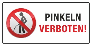Motiv 4 - Pinkeln verboten - 400 x 200 mm
