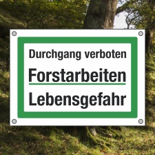 PVC Banner Plane Baumfällung Forstarbeiten...