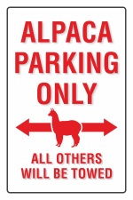 Schild American Style Deko Alpaka Alpaca parking...