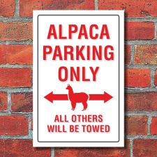 Schild American Style Deko Alpaka Alpaca parking...