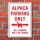 Schild American Style Deko Alpaka Alpaca parking Parkverbot 3 mm Alu-Verbund