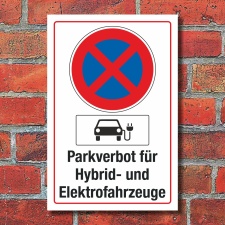 Schild Parkverbot Hybrid Elektro Elektrofahrzeuge...
