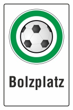 Schild Bolzplatz Fußball Fußballplatz fußballspielen erlaubt 3 mm Alu-Verbund 300 x 200 mm